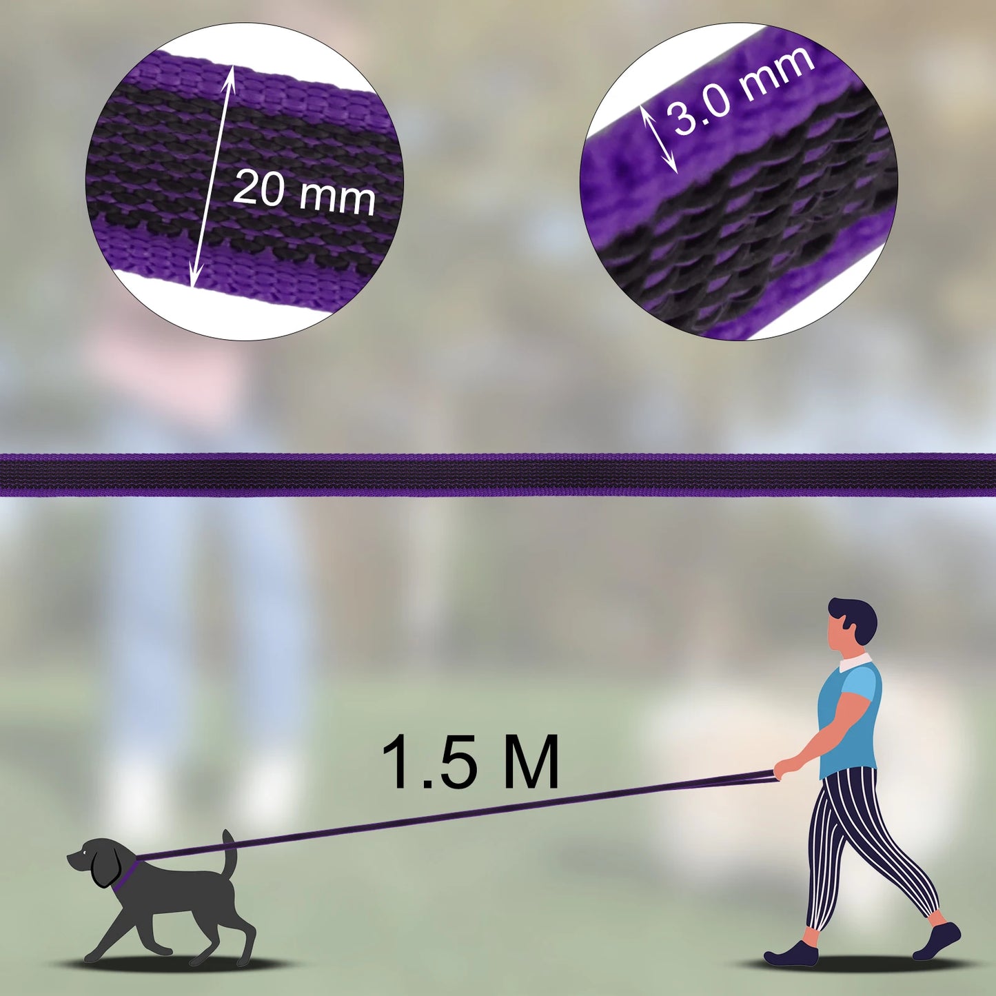 1.5M/2M/5M/3M/15M Training Dog Leash