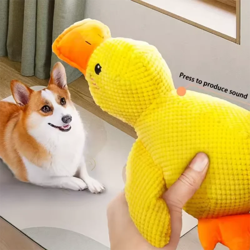 Cute dog Toy Stomping Duck