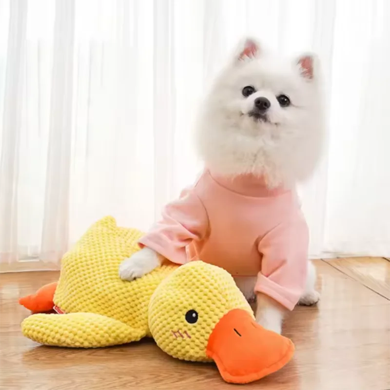 Cute dog Toy Stomping Duck