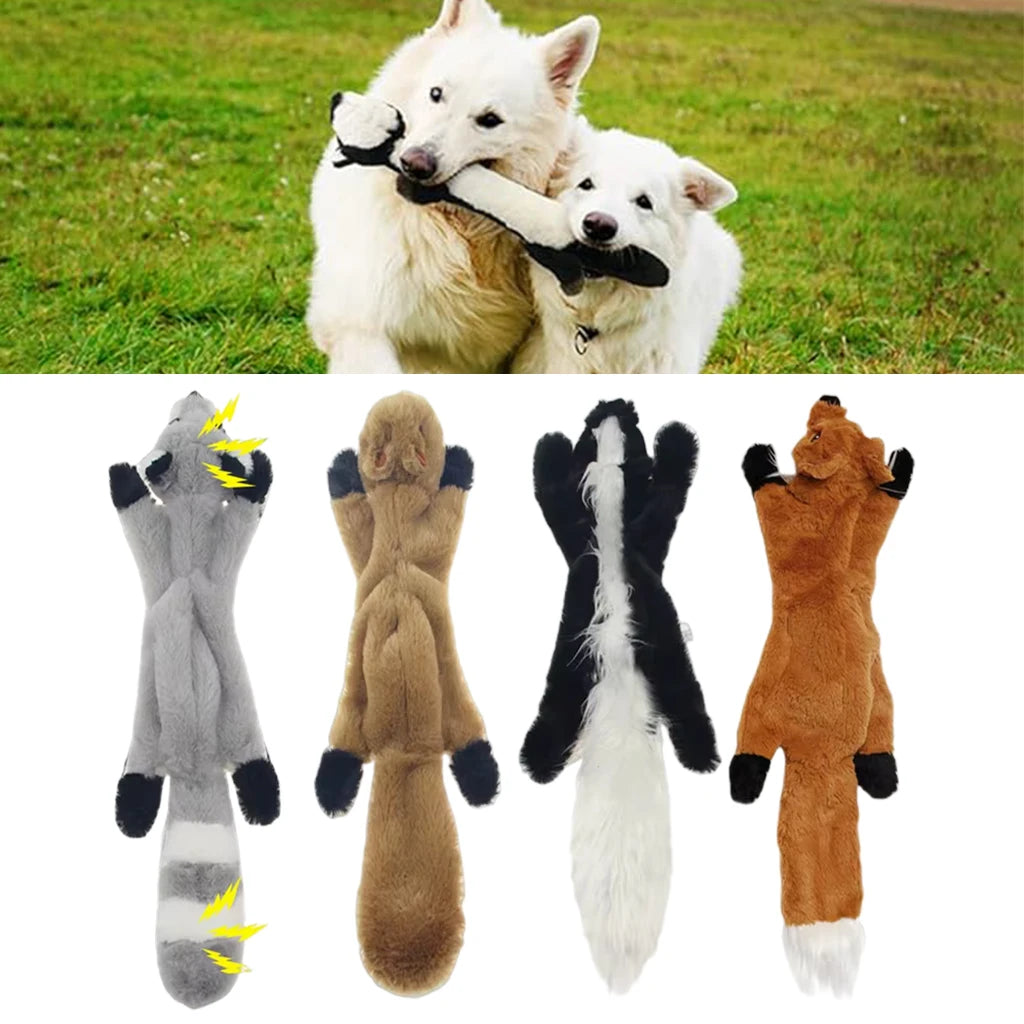Animal No Stuffing with Squeakers Dog Chew Toy