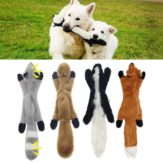 Animal No Stuffing with Squeakers Dog Chew Toy