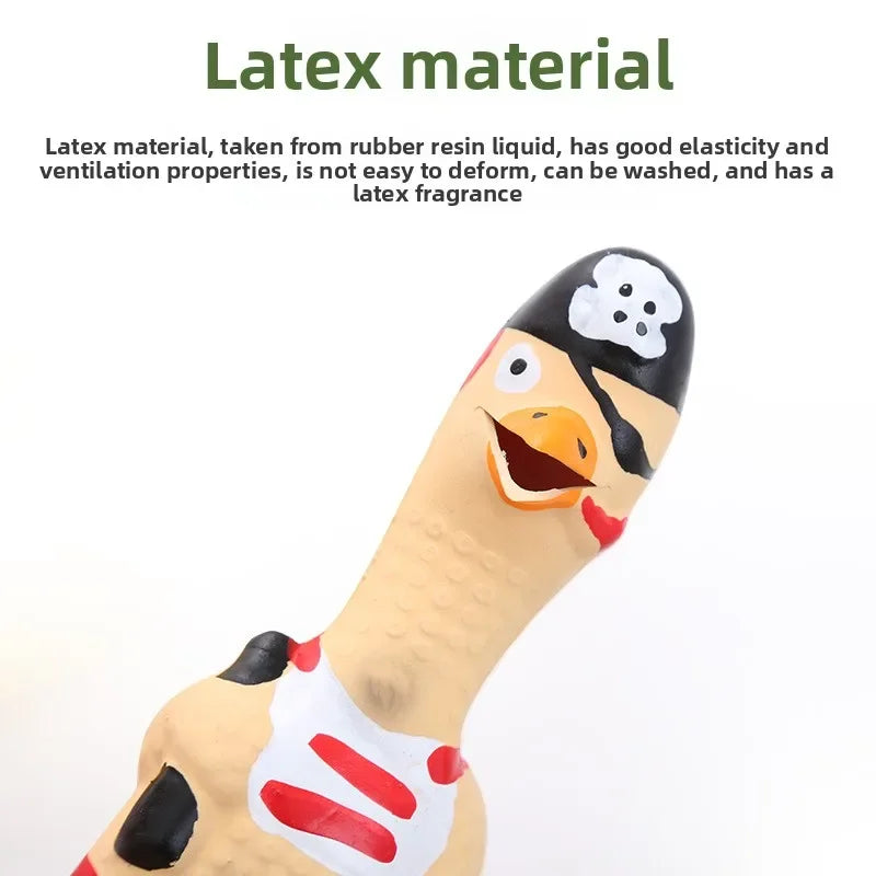 Latex toy shaped like a finger with a pirate design on a white background