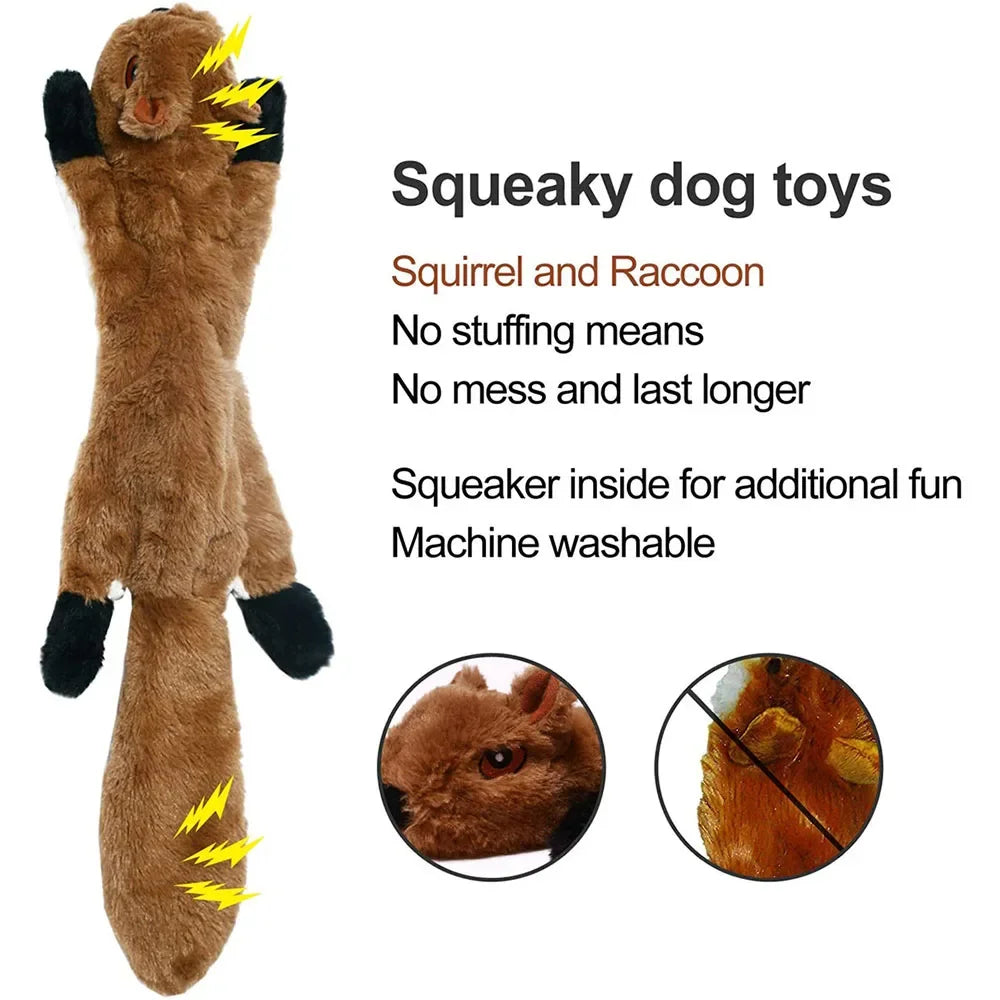 Animal No Stuffing with Squeakers Dog Chew Toy