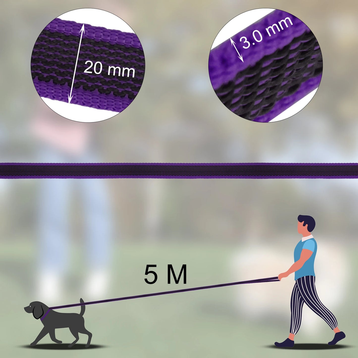 1.5M/2M/5M/3M/15M Training Dog Leash