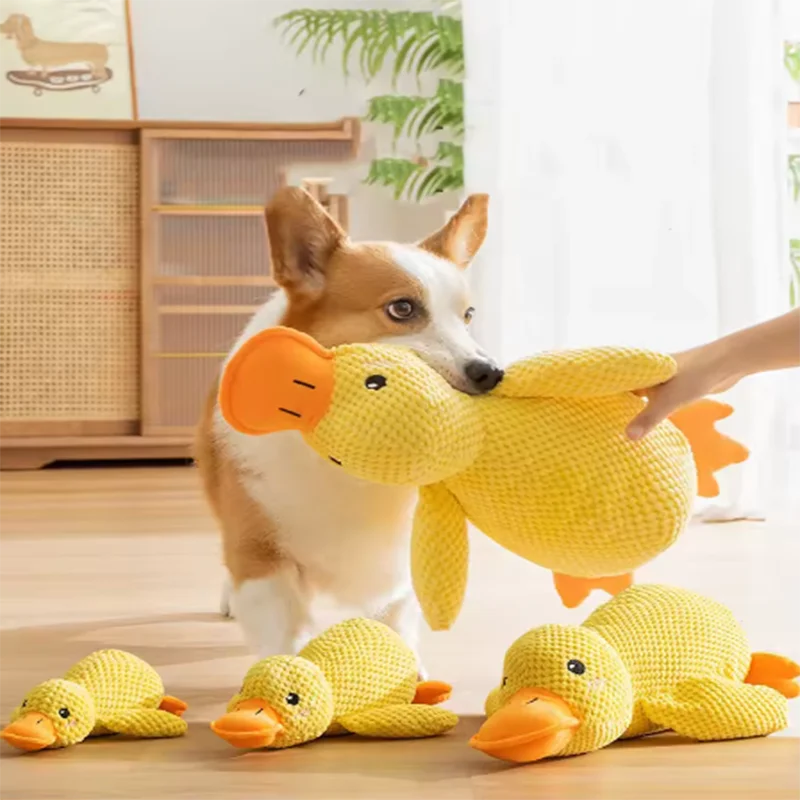 Cute dog Toy Stomping Duck