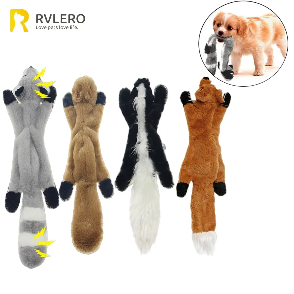 Animal No Stuffing with Squeakers Dog Chew Toy