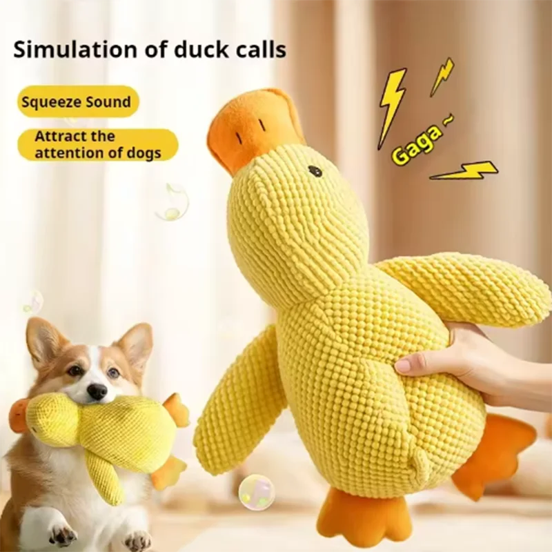 Cute dog Toy Stomping Duck