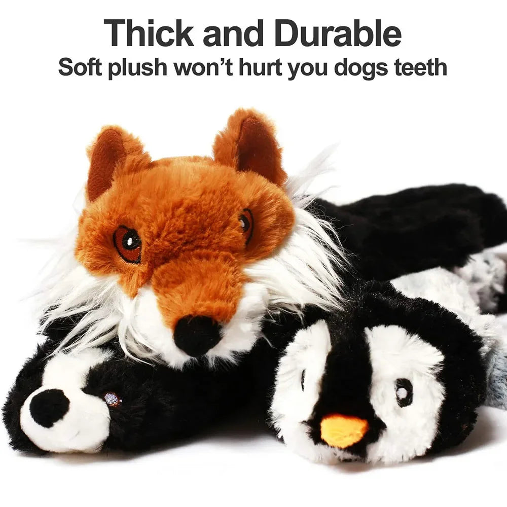 Animal No Stuffing with Squeakers Dog Chew Toy