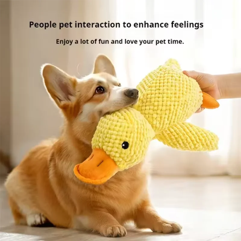 Cute dog Toy Stomping Duck