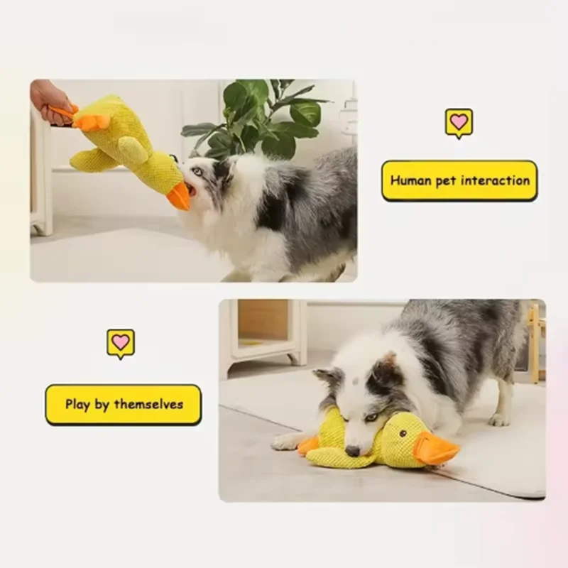 Cute dog Toy Stomping Duck